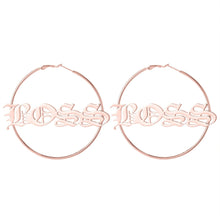 Load image into Gallery viewer, Custom Name Hoop Earrings - Blingdropz
